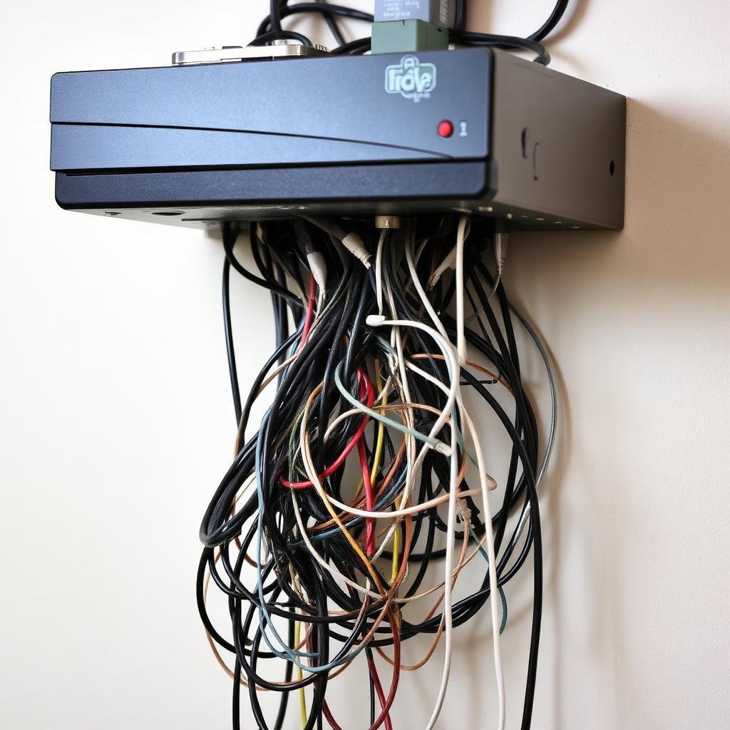 Tangled cabling and shaky mounts